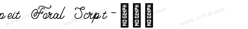 peit Foral Script字体转换